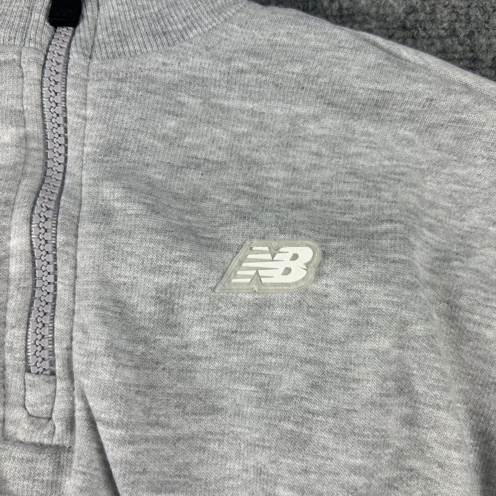 New Balance Fleece Sweatsuit Set Girls 5/6 Gray 2 Piece Quarter Zip Pants Outfit - Picture 5 of 9
